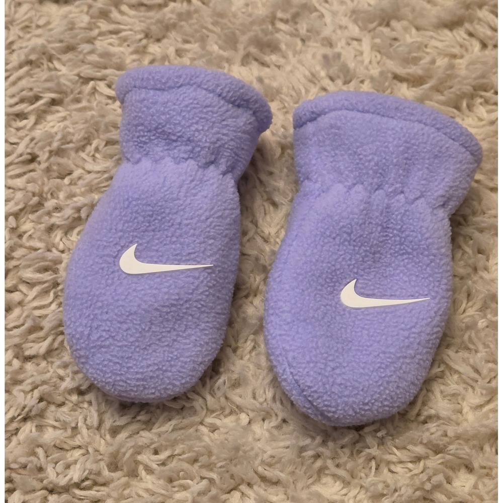 Nike Swoosh Fleece Baby‎ Infant Mittens Purple